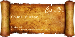 Csuri Viktor névjegykártya